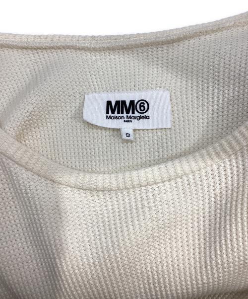 MM6 Maison Margiela（エムエムシックスメゾンマルジェラ）MM6 Maison Margiela (エムエムシックスメゾンマルジェラ) ワッフルワンピース アイボリー サイズ:Sの古着・服飾アイテム