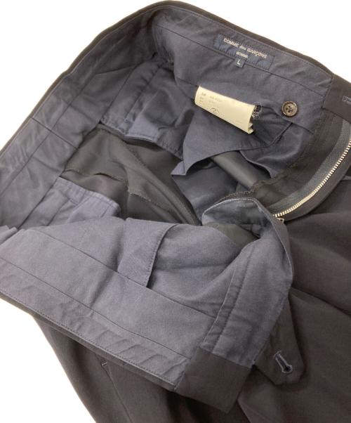 COMME des GARCONS HOMME（コムデギャルソン オム）COMME des GARCONS HOMME (コムデギャルソン オム) ウールタックスラックス ネイビー サイズ:Lの古着・服飾アイテム