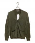 maison kitsuneメゾンキツネ）の古着「ニットカーディガン」｜オリーブ