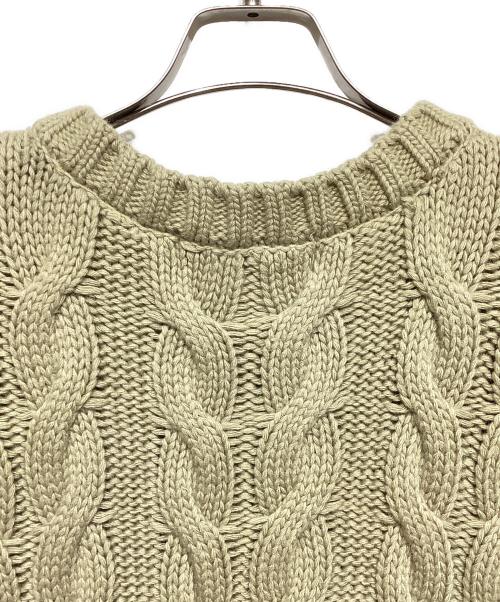 anuke（アンヌーク）anuke (アンヌーク) Fringe Knit Vest ベージュ サイズ:Fの古着・服飾アイテム