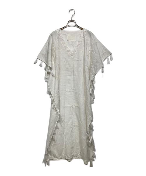 MYLAN（マイラン）MYLAN (マイラン) タッセル刺繍ワンピース ホワイト サイズ:Freeの古着・服飾アイテム