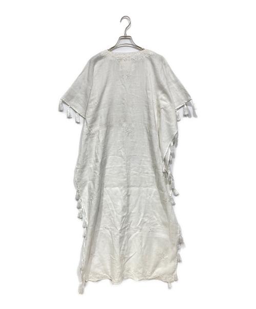 MYLAN（マイラン）MYLAN (マイラン) タッセル刺繍ワンピース ホワイト サイズ:Freeの古着・服飾アイテム