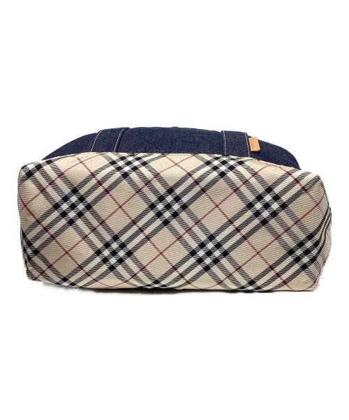 BURBERRY（バーバリー）BURBERRY (バーバリー) 切替トートバッグ　BV450-494 インディゴ×ベージュの古着・服飾アイテム