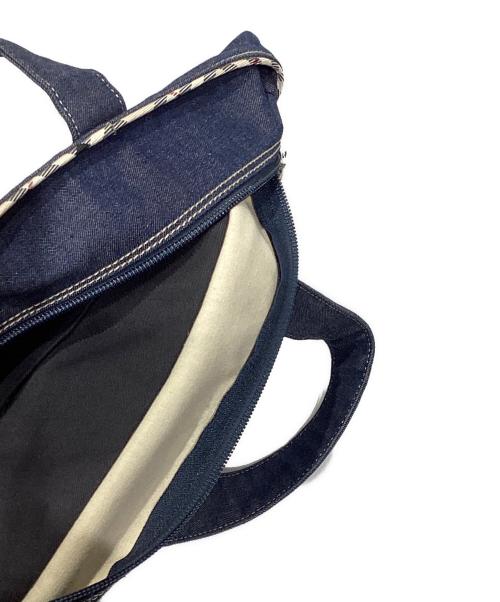 BURBERRY（バーバリー）BURBERRY (バーバリー) 切替トートバッグ　BV450-494 インディゴ×ベージュの古着・服飾アイテム
