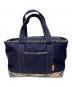 BURBERRY (バーバリー) 切替トートバッグ　BV450-494 インディゴ×ベージュ：12000円