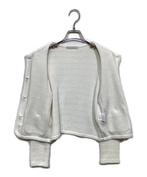 ANAYI（アナイ）ANAYI (アナイ) ペーパーシャギーモール ジャケット カーディガン　10251816850 ホワイト サイズ:36の古着・服飾アイテム