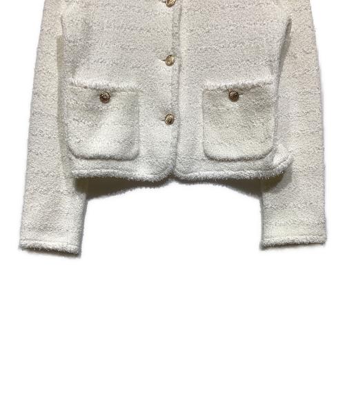 ANAYI（アナイ）ANAYI (アナイ) ペーパーシャギーモール ジャケット カーディガン　10251816850 ホワイト サイズ:36の古着・服飾アイテム