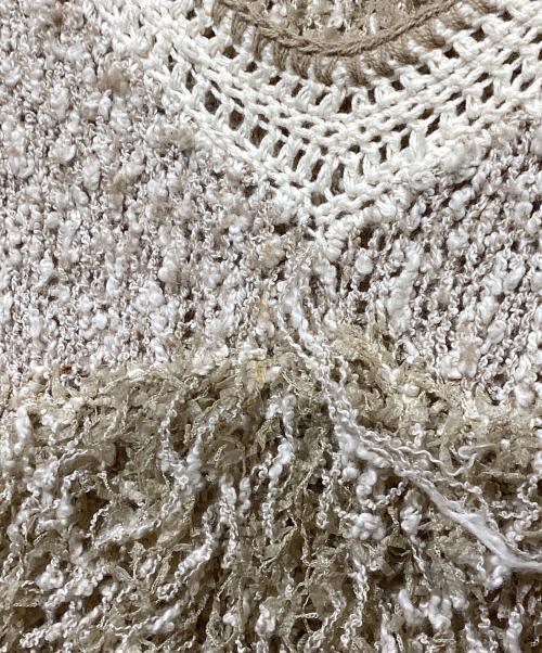 LEINWANDE（ラインヴァンド）LEINWANDE (ラインヴァンド) Tweed Fringe Top ベージュ サイズ:Fの古着・服飾アイテム