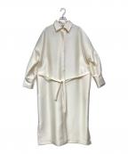 EDIT&COエディットアンドコー）の古着「Organdie Double cross shirts Dress(オーガンジー ダブル クロス シャツ ドレス)」｜ホワイト
