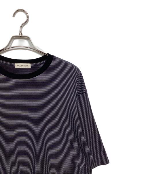 POLYPLOID（ポリプロイド）POLYPLOID (ポリプロイド) ボーダーTシャツ　10-B-08 ネイビー サイズ:3の古着・服飾アイテム