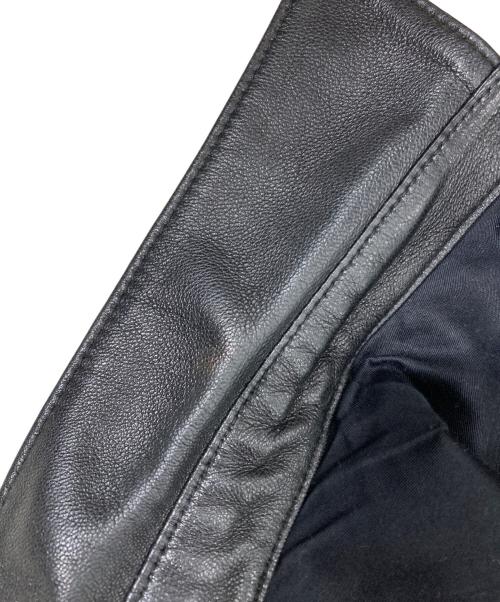 Graphpaper（グラフペーパー）Graphpaper (グラフペーパー) Sheep Leather Oversized Shirt GM213-50062 ブラック サイズ:2の古着・服飾アイテム