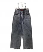 ottolingerオットリンガー）の古着「ダブルフォールド ジーンズ」｜グレー