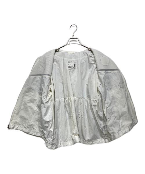 NIKE（ナイキ）NIKE (ナイキ) sacai (サカイ) CZ4678-097　レイヤードボンバージャケット ホワイト×グレー サイズ:Lの古着・服飾アイテム