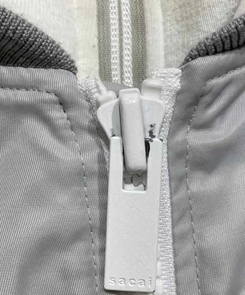 NIKE（ナイキ）NIKE (ナイキ) sacai (サカイ) CZ4678-097　レイヤードボンバージャケット ホワイト×グレー サイズ:Lの古着・服飾アイテム