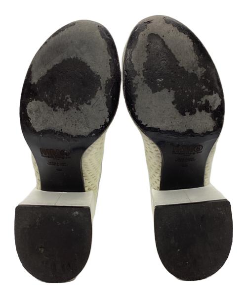 MM6 Maison Margiela（エムエムシックスメゾンマルジェラ）MM6 Maison Margiela (エムエムシックスメゾンマルジェラ) メッシュ ソックスブーツ ホワイト サイズ:40の古着・服飾アイテム