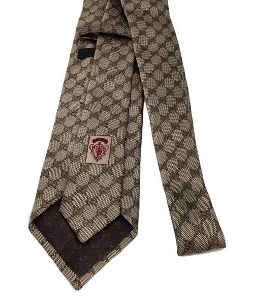 GUCCI（グッチ）GUCCI (グッチ) GGロゴシルクネクタイ ベージュ サイズ:-の古着・服飾アイテム