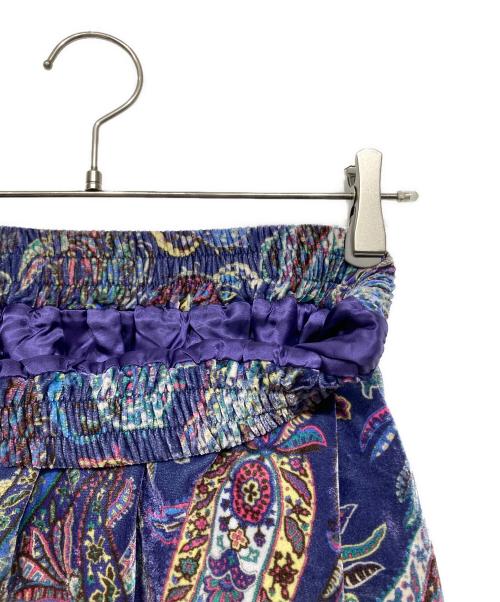 Needles（ニードルズ）Needles (ニードルズ) BEAMS BOY (ビームスボーイ) Paisley Velvet Skirt（ペイズリー ベルベット スカート） パープル サイズ:2の古着・服飾アイテム