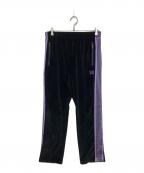 Needlesニードルズ）の古着「Narrow Track Pant(ナロー トラック パンツ)」｜ブラック×パープル