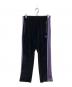 Needles（ニードルズ）の古着「Narrow Track Pant(ナロー トラック パンツ)」｜ブラック×パープル