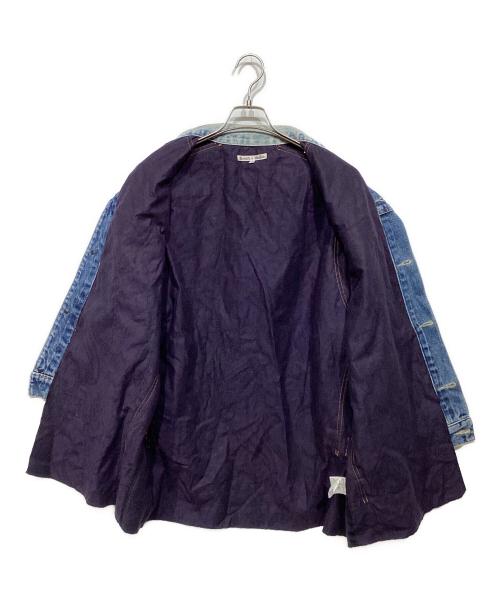 Rebuild by Needles（リビルドバイニードルス）Rebuild by Needles (リビルドバイニードルス) NS1664　リメイクデニムジャケット インディゴ×パープル サイズ:Lの古着・服飾アイテム