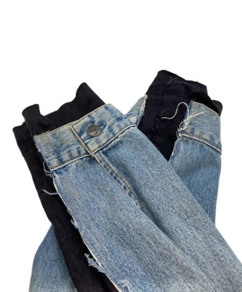 Rebuild by Needles（リビルドバイニードルス）Rebuild by Needles (リビルドバイニードルス) NS1664　リメイクデニムジャケット インディゴ×パープル サイズ:Lの古着・服飾アイテム