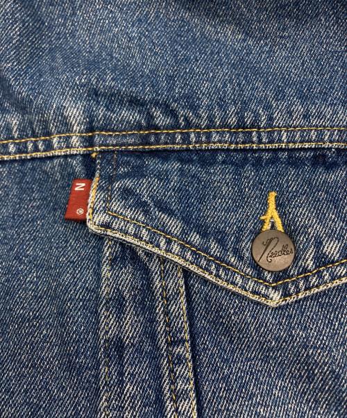 Rebuild by Needles（リビルドバイニードルス）Rebuild by Needles (リビルドバイニードルス) NS1664　リメイクデニムジャケット インディゴ×パープル サイズ:Lの古着・服飾アイテム