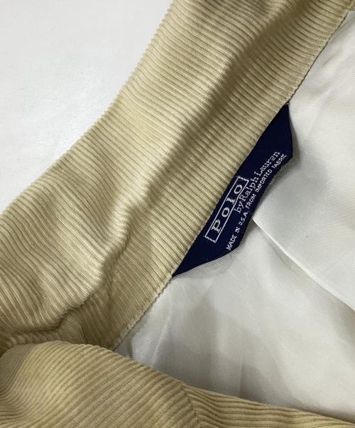 POLO RALPH LAUREN（ポロ・ラルフローレン）POLO RALPH LAUREN (ポロ・ラルフローレン) 90’S 　コーデュロイダブルジャケット ベージュ サイズ:40Rの古着・服飾アイテム