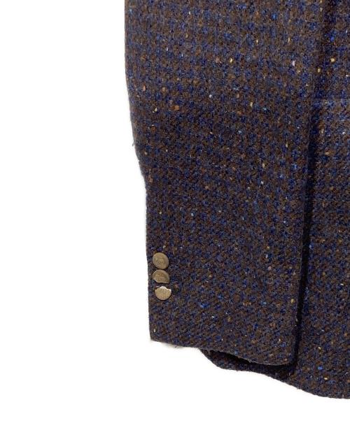 BOGLIOLI（ボリオリ）BOGLIOLI (ボリオリ) ネップ加工 ウール混ダブルジャケット　T4602E ネイビー×ブラウン サイズ:50の古着・服飾アイテム