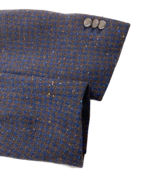 BOGLIOLI（ボリオリ）BOGLIOLI (ボリオリ) ネップ加工 ウール混ダブルジャケット　T4602E ネイビー×ブラウン サイズ:50の古着・服飾アイテム