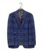 KENT&CURWEN×Harris Tweedケント・アンド・カーウェン×ハリスツイード）の古着「ツイード テーラードジャケット」｜ブルー
