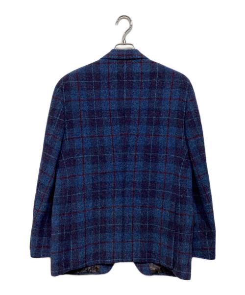 KENT&CURWEN（ケント・アンド・カーウェン）KENT&CURWEN (ケント・アンド・カーウェン) Harris Tweed (ハリスツイード) ツイード テーラードジャケット ブルー サイズ:-の古着・服飾アイテム