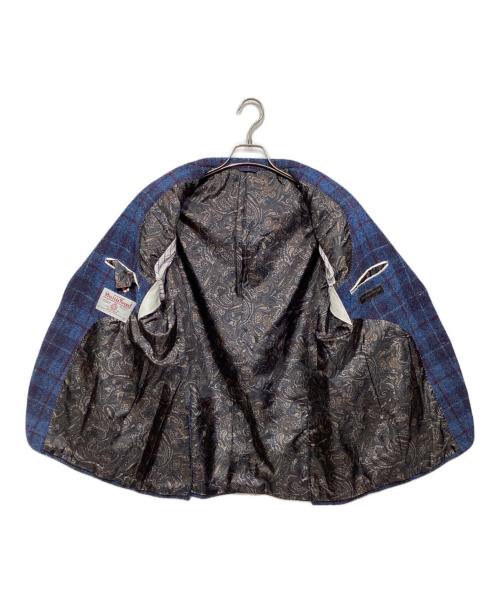 KENT&CURWEN（ケント・アンド・カーウェン）KENT&CURWEN (ケント・アンド・カーウェン) Harris Tweed (ハリスツイード) ツイード テーラードジャケット ブルー サイズ:-の古着・服飾アイテム