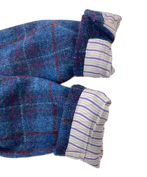 KENT&CURWEN（ケント・アンド・カーウェン）KENT&CURWEN (ケント・アンド・カーウェン) Harris Tweed (ハリスツイード) ツイード テーラードジャケット ブルー サイズ:-の古着・服飾アイテム