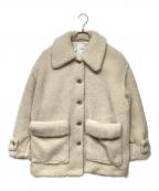 CLANEクラネ）の古着「RIDGE POCKET BOA OVER COAT（リッジ ポケット ボア オーバー コート)」｜ホワイト