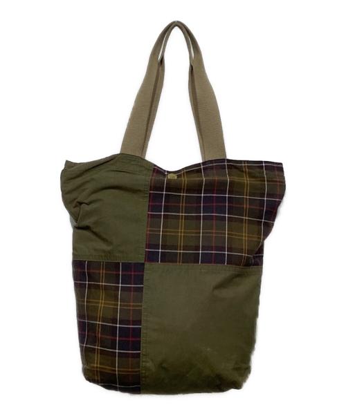 Barbour（バブアー）Barbour (バブアー) トランスポートパッチワーク トート オリーブの古着・服飾アイテム