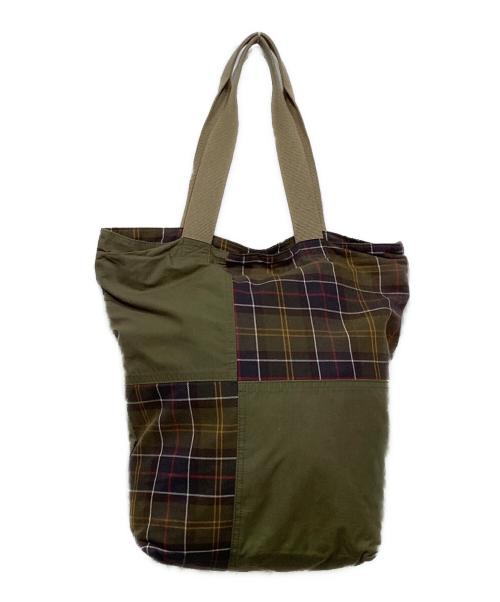 Barbour（バブアー）Barbour (バブアー) トランスポートパッチワーク トート オリーブの古着・服飾アイテム