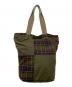 Barbour (バブアー) トランスポートパッチワーク トート オリーブ：7000円