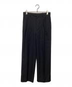 INTERIMインテリム）の古着「2タック ワイドテーパードスラックス」｜ブラック