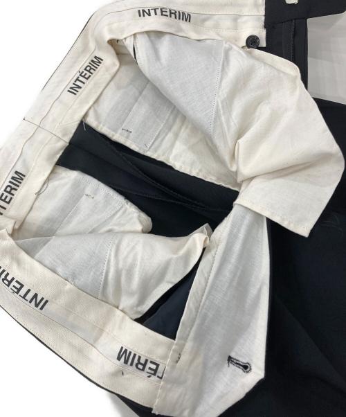 INTERIM（インテリム）INTERIM (インテリム) 2タック ワイドテーパードスラックス ブラック サイズ:3の古着・服飾アイテム