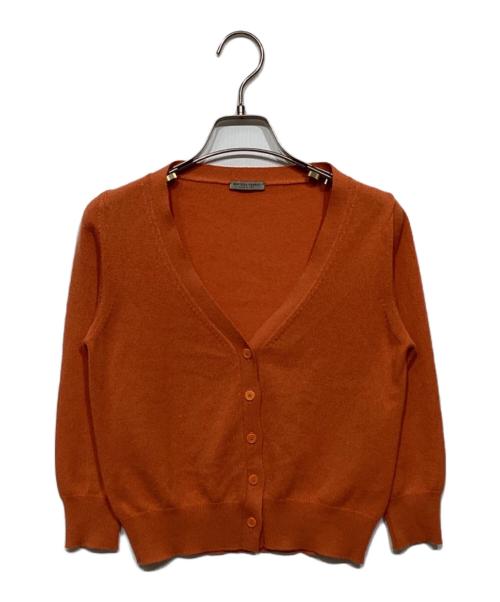 BOTTEGA VENETA（ボッテガベネタ）BOTTEGA VENETA (ボッテガベネタ) カシミヤニットカーディガン　196107 オレンジ サイズ:38の古着・服飾アイテム