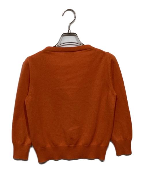 BOTTEGA VENETA（ボッテガベネタ）BOTTEGA VENETA (ボッテガベネタ) カシミヤニットカーディガン　196107 オレンジ サイズ:38の古着・服飾アイテム