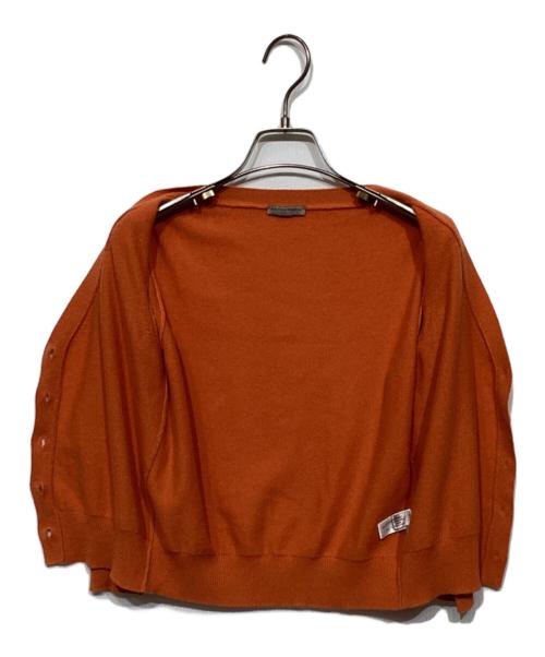 BOTTEGA VENETA（ボッテガベネタ）BOTTEGA VENETA (ボッテガベネタ) カシミヤニットカーディガン　196107 オレンジ サイズ:38の古着・服飾アイテム