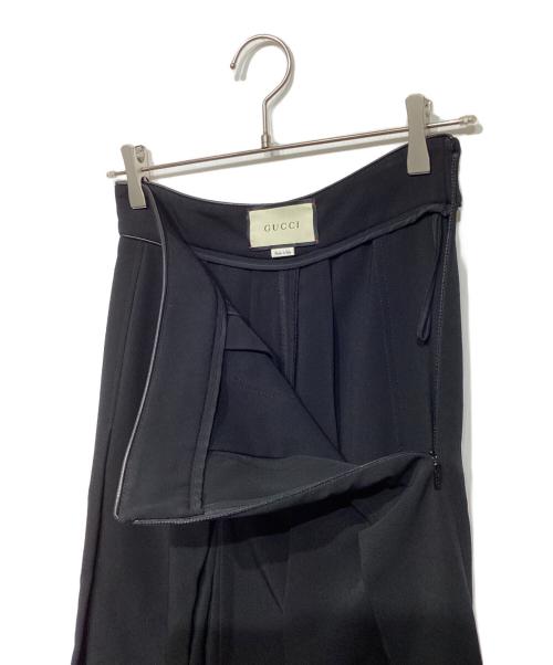 GUCCI（グッチ）GUCCI (グッチ) インターロッキングGプリーツパンツ　596968 Z8AHU ブラック サイズ:38の古着・服飾アイテム