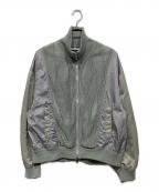 MAISON SPECIALメゾンスペシャル）の古着「Different Material Docking Prime-Over Zip Blouson」｜グレー