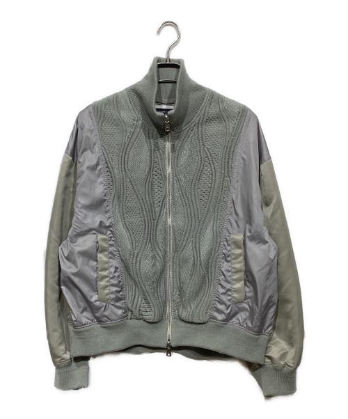 MAISON SPECIAL（メゾンスペシャル）MAISON SPECIAL (メゾンスペシャル) Different Material Docking Prime-Over Zip Blouson グレー サイズ:02の古着・服飾アイテム