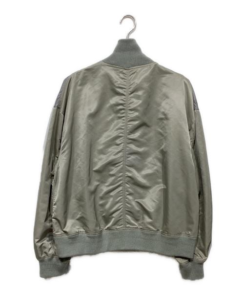 MAISON SPECIAL（メゾンスペシャル）MAISON SPECIAL (メゾンスペシャル) Different Material Docking Prime-Over Zip Blouson グレー サイズ:02の古着・服飾アイテム