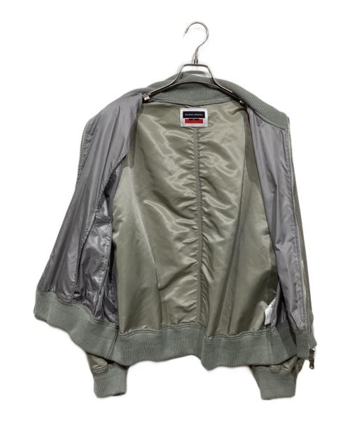 MAISON SPECIAL（メゾンスペシャル）MAISON SPECIAL (メゾンスペシャル) Different Material Docking Prime-Over Zip Blouson グレー サイズ:02の古着・服飾アイテム