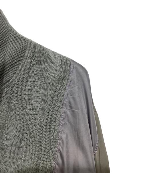 MAISON SPECIAL（メゾンスペシャル）MAISON SPECIAL (メゾンスペシャル) Different Material Docking Prime-Over Zip Blouson グレー サイズ:02の古着・服飾アイテム