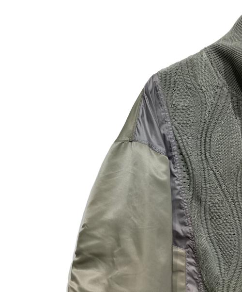 MAISON SPECIAL（メゾンスペシャル）MAISON SPECIAL (メゾンスペシャル) Different Material Docking Prime-Over Zip Blouson グレー サイズ:02の古着・服飾アイテム