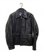 AVIREXアヴィレックス）の古着「J-4LIGHT レザージャケット　2191002」｜ブラック